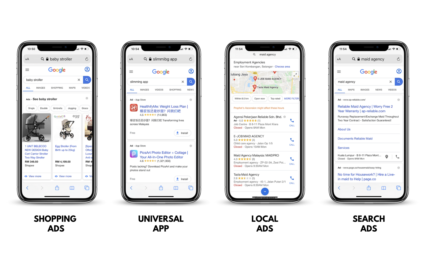 Google Ads - Shopping-Universal-Local-Search-Ads
